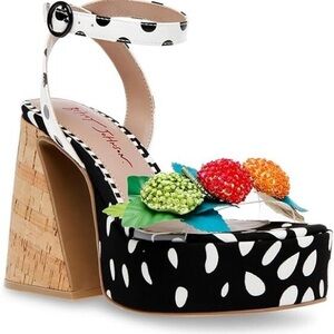 Betsey Johnson Women's Sprite Sculpted Buckle Heels Shoes